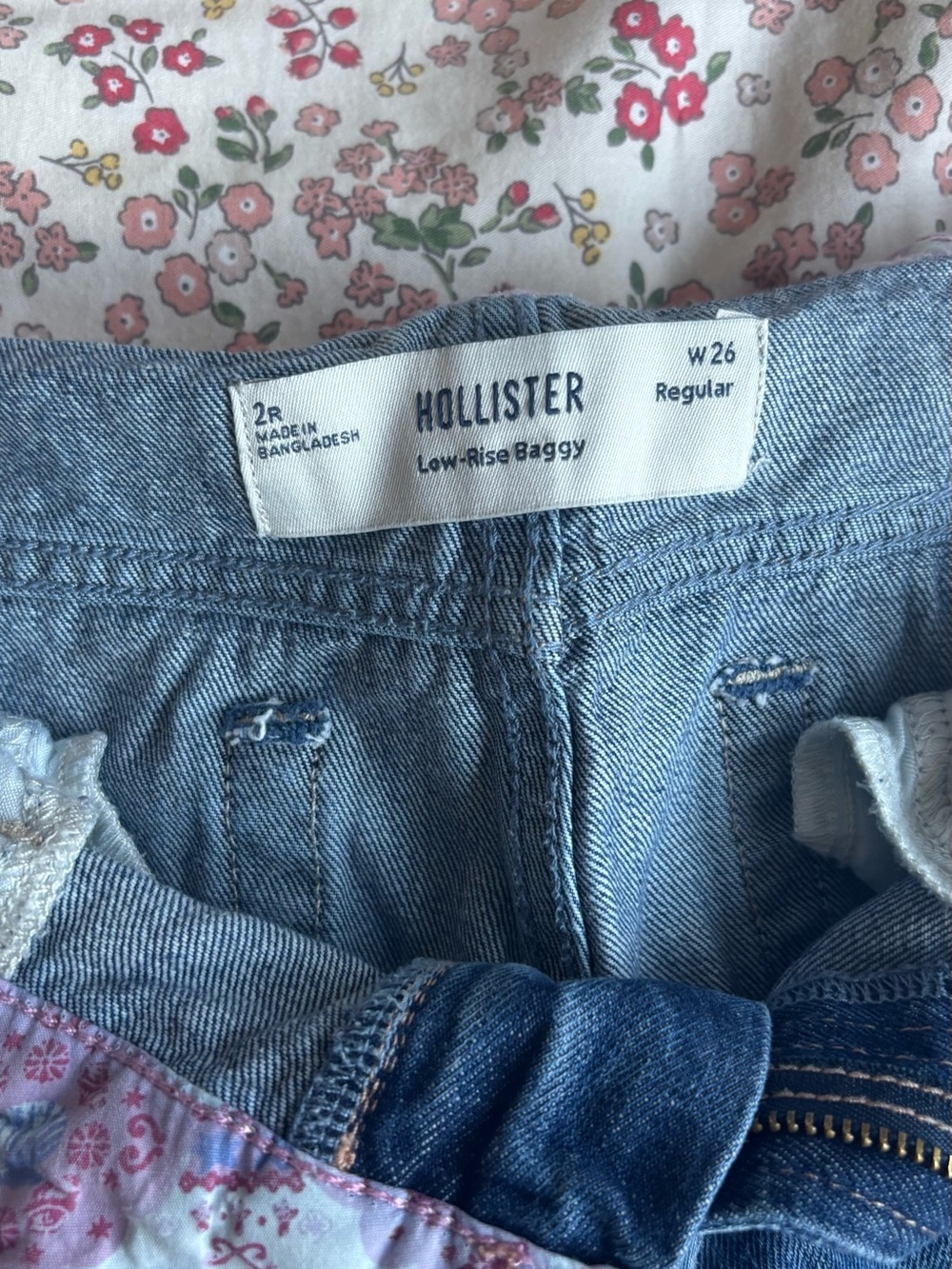 Hollister Light Blue Low-Rise Baggy Jeans